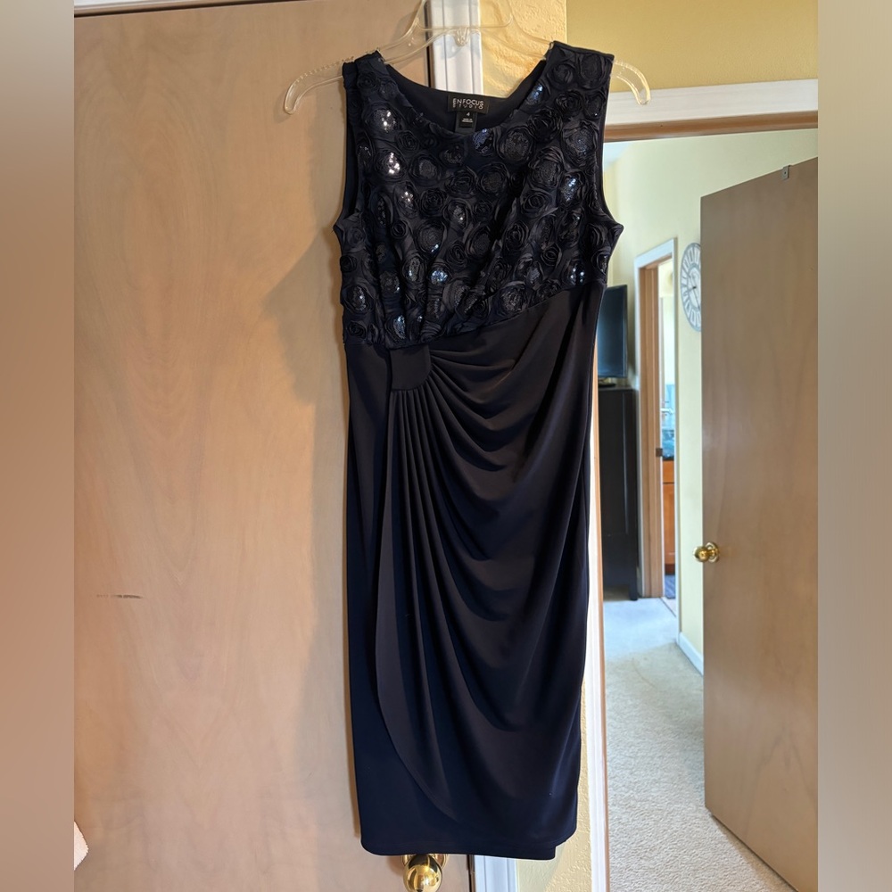 Navy dress with sequins
